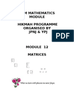 MODULE 12 Matrices