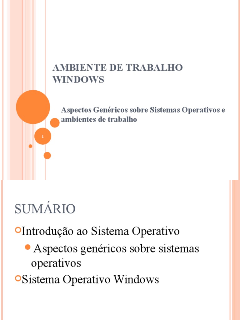 Elementos do Ambiente de Trabalho Windows | PDF