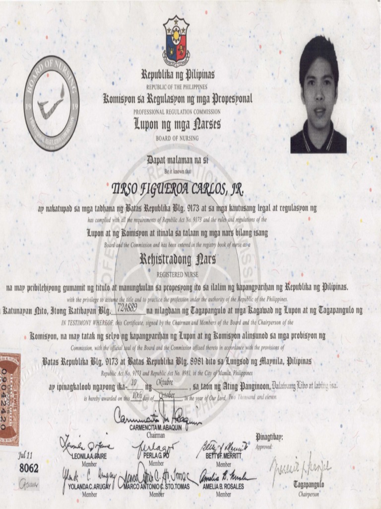 Prc certificate pdf
