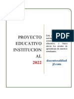 Proyecto Educativo Institucional - Pei 2022