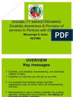 Mainstreaming Disability Manyonge