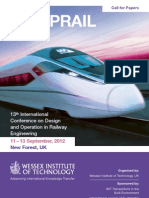 Comprail 2012: 13 International Conference On Design and Operation in Railway Engineering