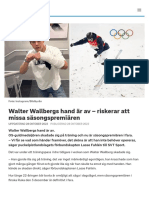 Walter Wallbergs Hand Är Av - Riskerar Att Missa Säsongspremiären - SVT Sport