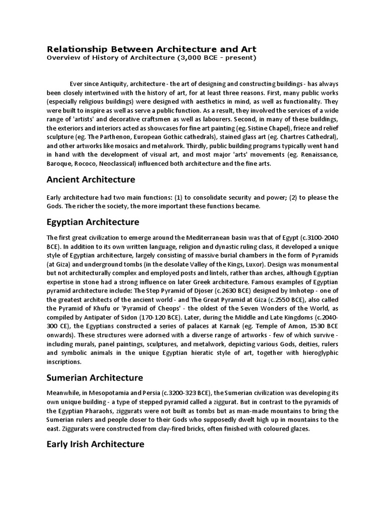 Relationship Between Architecture and Art | PDF | Gothic Architecture ...