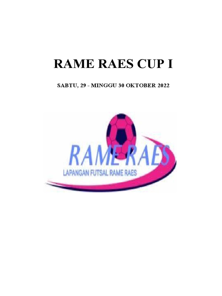 Rame Raes Cup 1: Aturan dan Informasi | PDF