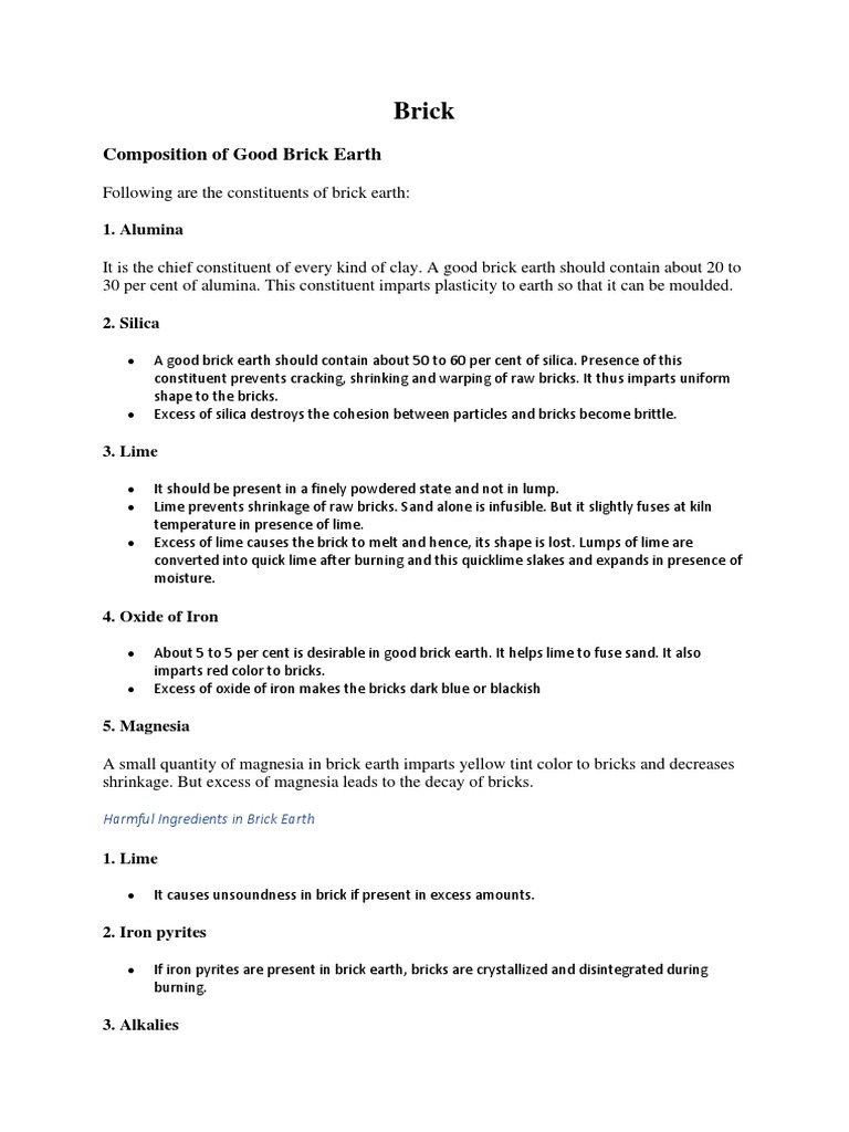 Building Materials Notes | PDF