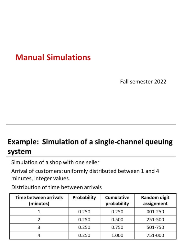 2 Manual Simulation 2022 | PDF