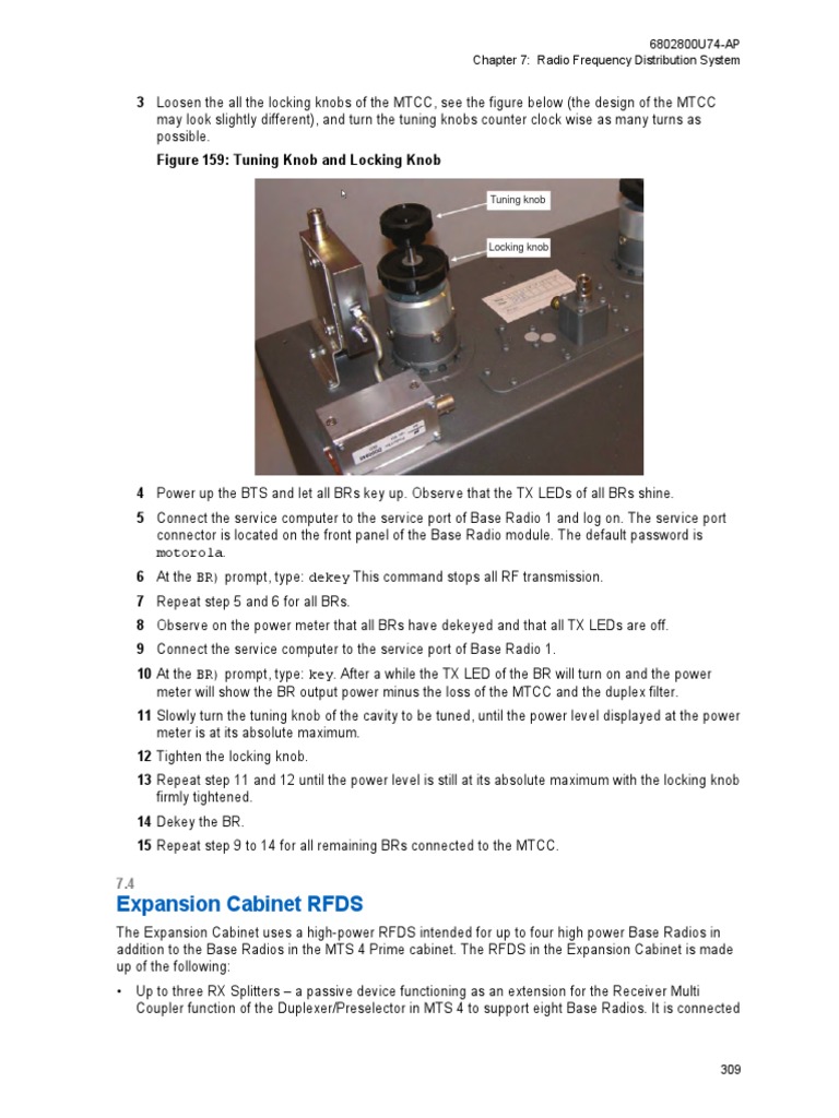Expansion Cabinet RFDS: 6802800U74-AP Chapter 7: Radio Frequency ...