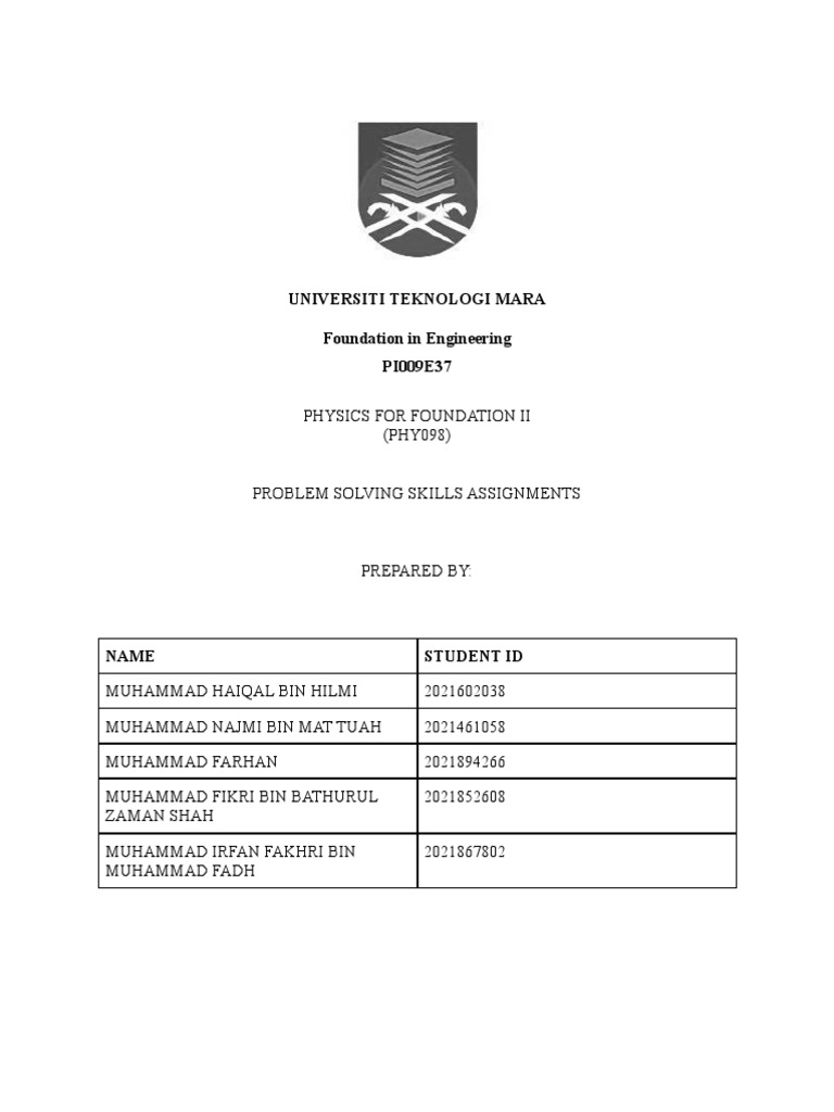 Phy098 problem solving assignment pdf glasses radiation