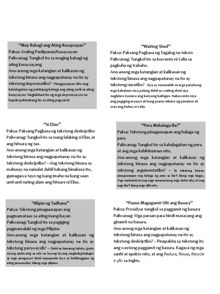 Template Paksa at Patunay | PDF