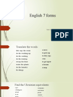English 7 Forms: Made by Valentyna Tsarynna