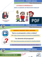 Sesión 29 - Aprendemos A Elaborar Un Presupuesto Familiar