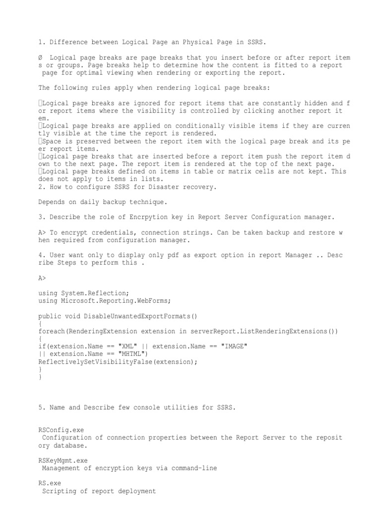 SSRS Configuration and Management Guide | PDF | Microsoft Sql Server ...