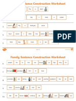 T Eal 40 Family Sentence Construction Worksheet - Ver - 2