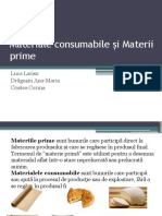 Materiale consumabile și Materii prime