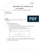 Rôles Et Organisation de L'entreprise Sur Son Marché: Dossier Collaboratif À Rendre Pour Le