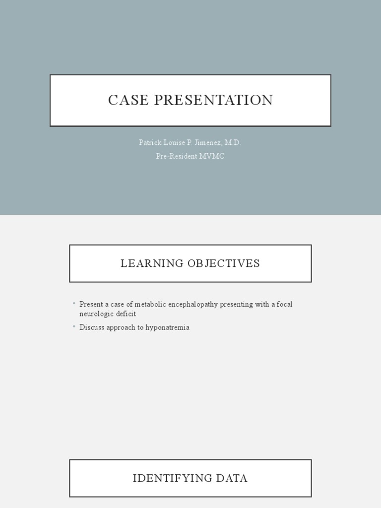 Case Pres | PDF | Vein | Pulse