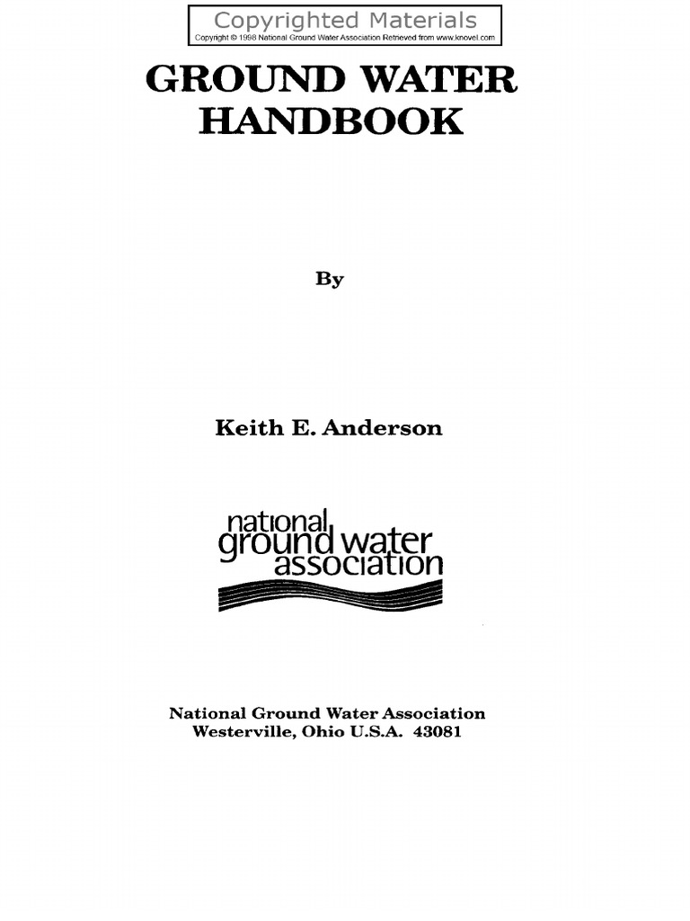 Anderson, Keith E. - Ground Water Handbook (1998, National Ground