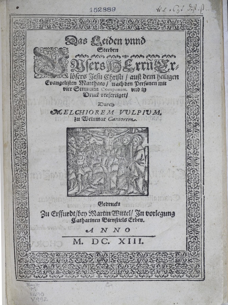 Vulpius - Matthäus Passion | PDF