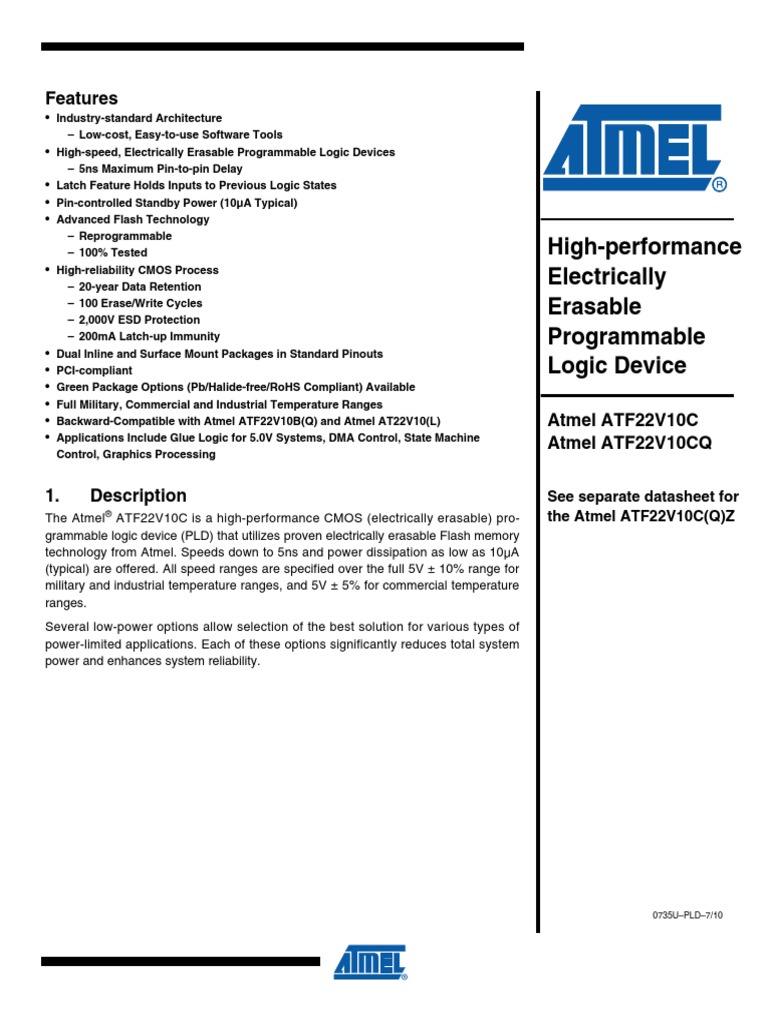 ATF22V10C Datasheet | PDF
