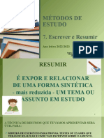 M. DE ESTUDO - Escrever e Resumir