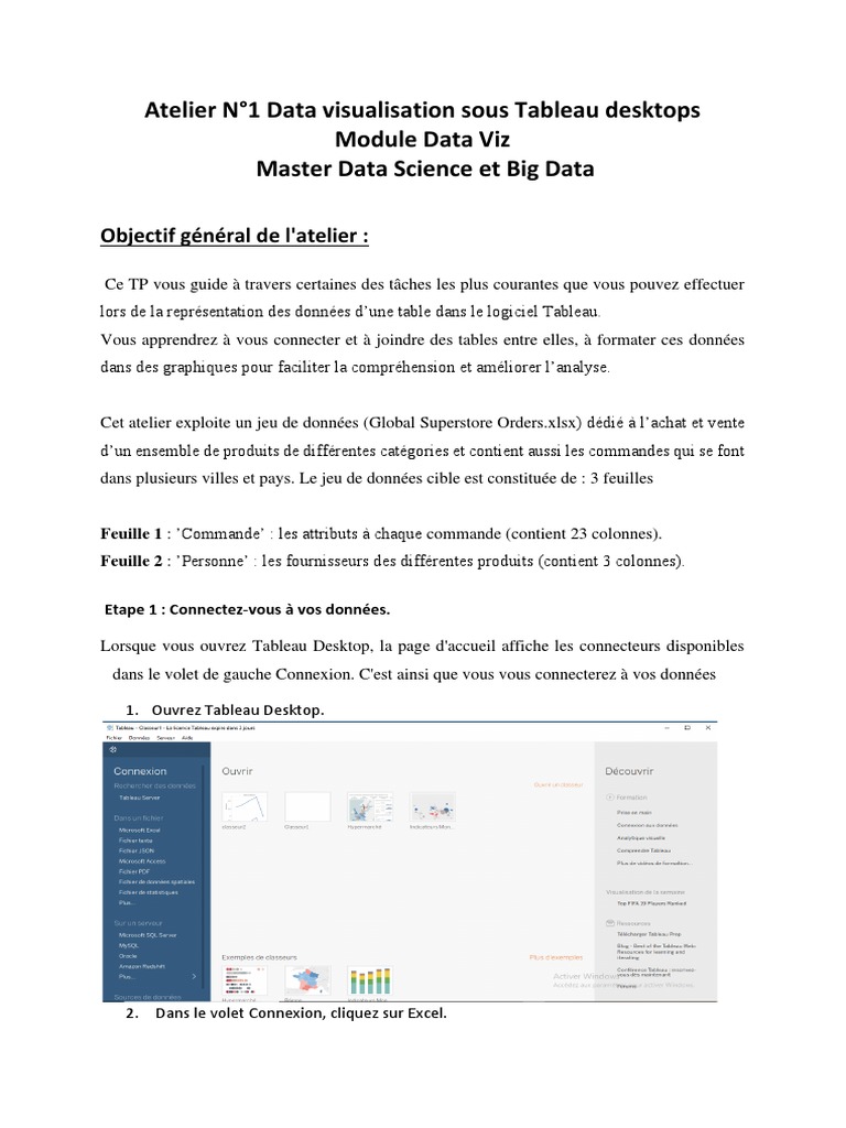 Atelier Data Visualisation avec Tableau | PDF | Filtre (électronique ...