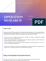 Introduction of Operation Research