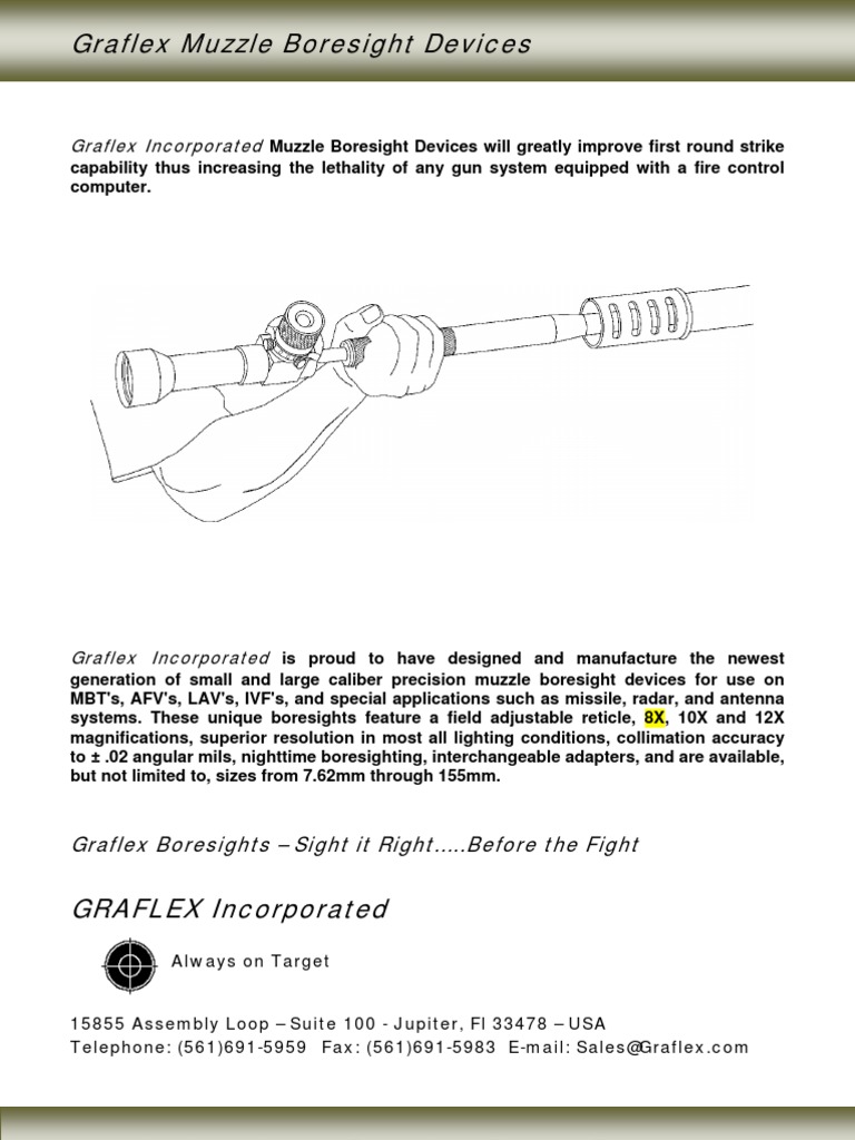 Graflex Muzzle Boresight Devices PDF Fire Control System Gun