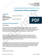 Preview: University of Pennsylvania Writing Supplement