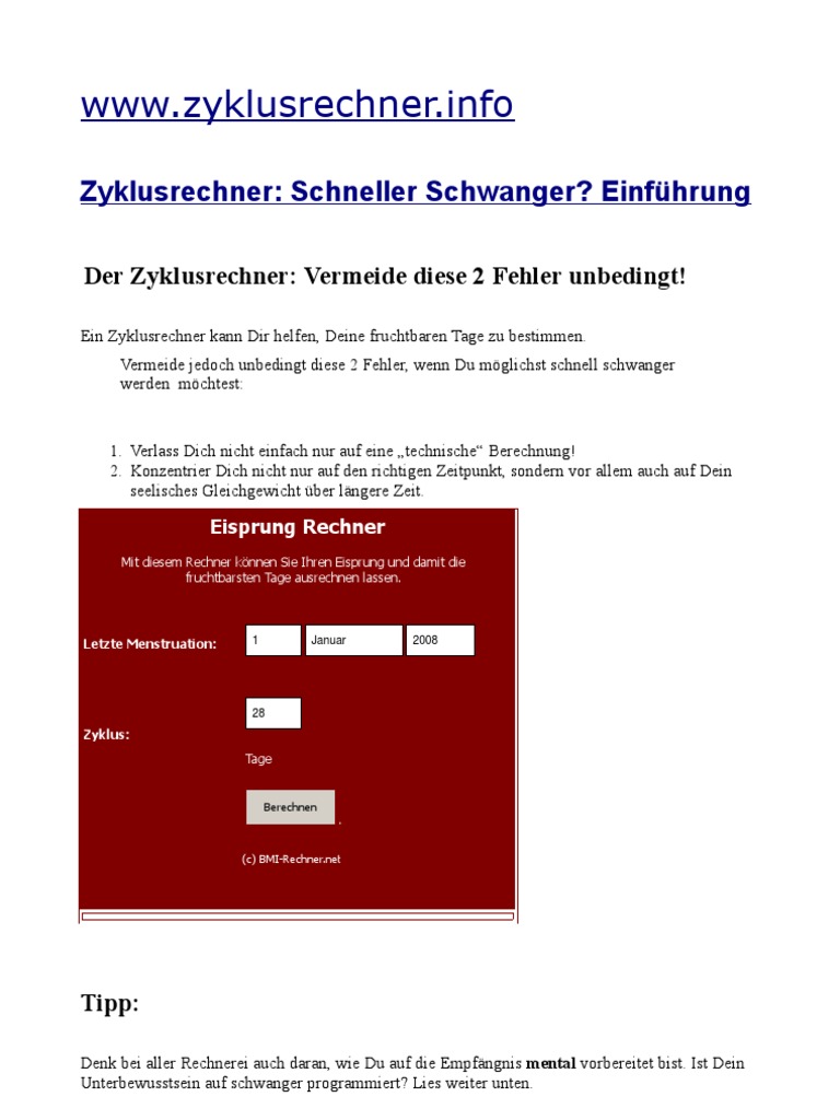 Zyklusrechner