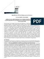 Regione Marche e Rigassificatori Appello Del Coordinamento Del 05/07/2011