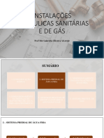 Instalações Hidraulicas Sanitárias Edegás: Prof Me Gabriela Oliveira Vicente