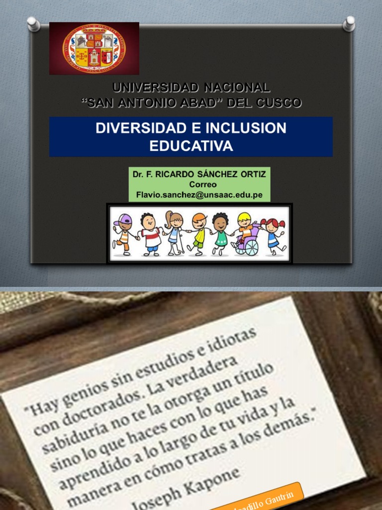 Educación Inclusiva y Diversidad Escolar | PDF | Método de enseñanza ...