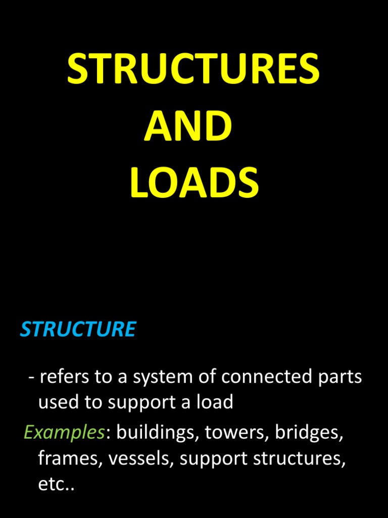 Lecture 1 2 Structural Loads Pdf Beam Structure Truss