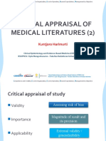 Critical Appraisal of Medical Literature - Kuntjoro Harimurti