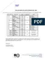 Organización Evaluaciones de Cuarto Periodo 2021 - 2022