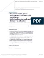 Ukraine Leidet Unter Energienot - EU Hil! Mit Milliarden Geheimdienst Durchsucht Klöster in Ukraine