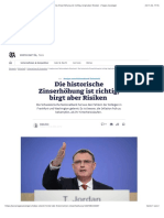 Analyse Zum Nationalbank-Entscheid : Die Historische Zinserhöhung Ist Richtig, Birgt Aber Risiken - Tages-Anzeiger