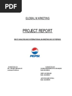 Swot Analysis &amp Global Marketing of Pepsico