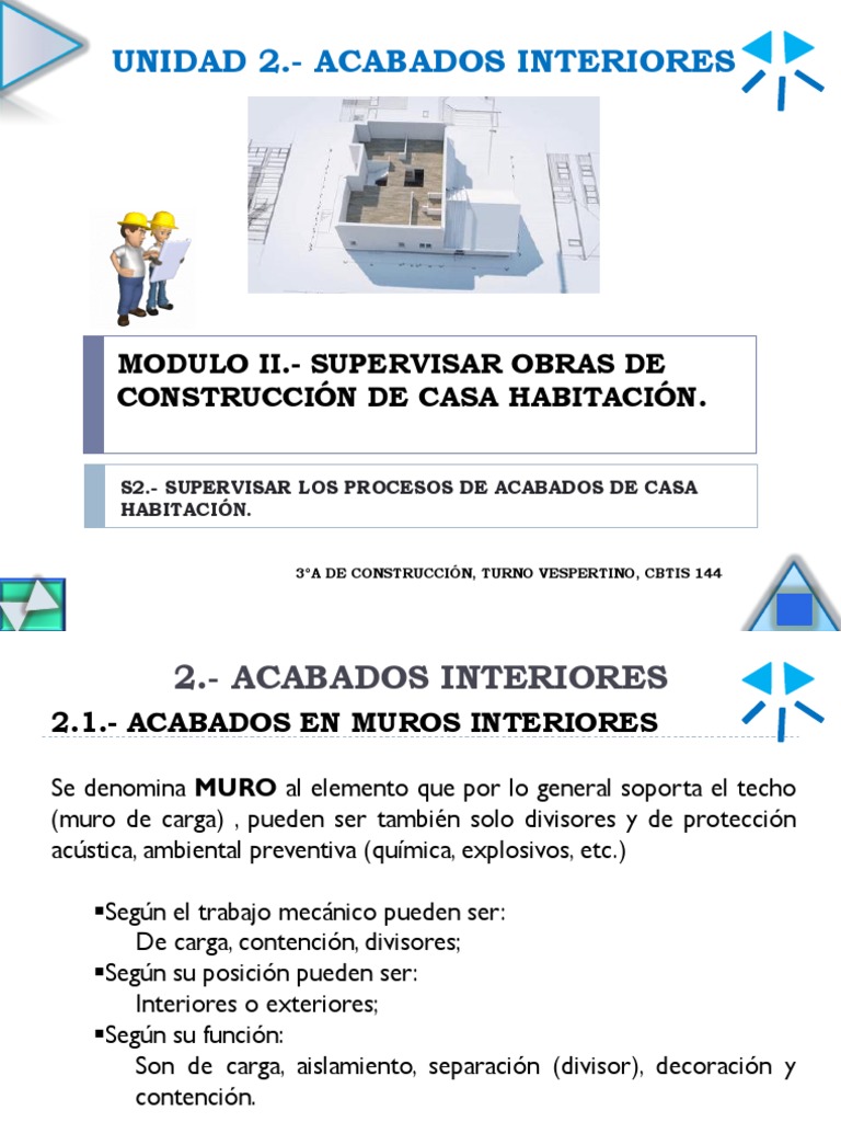 Acabados Interiores en Muros Modernos | PDF | Diseño arquitectonico ...