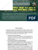 Docentes de la UNALM convocan a paro y huelga por autonomía y mejores remuneraciones