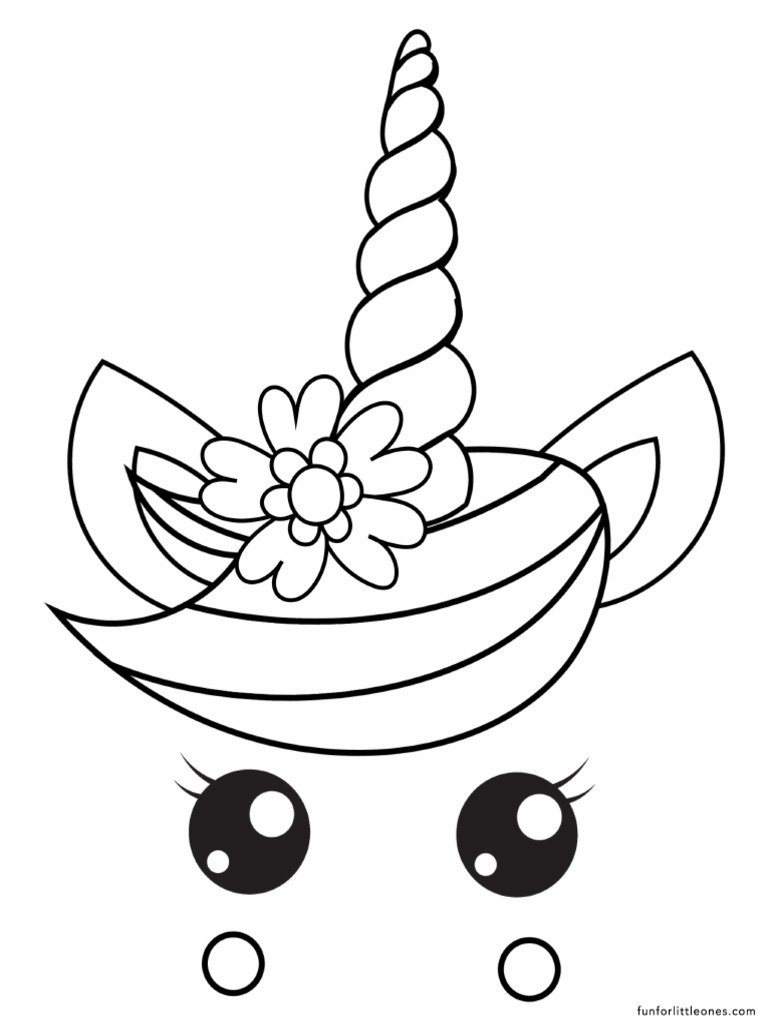 Unicorn Faces Coloring Pages Fun For Little Ones | PDF