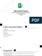 Cara Pengoperasian Microsoft Project