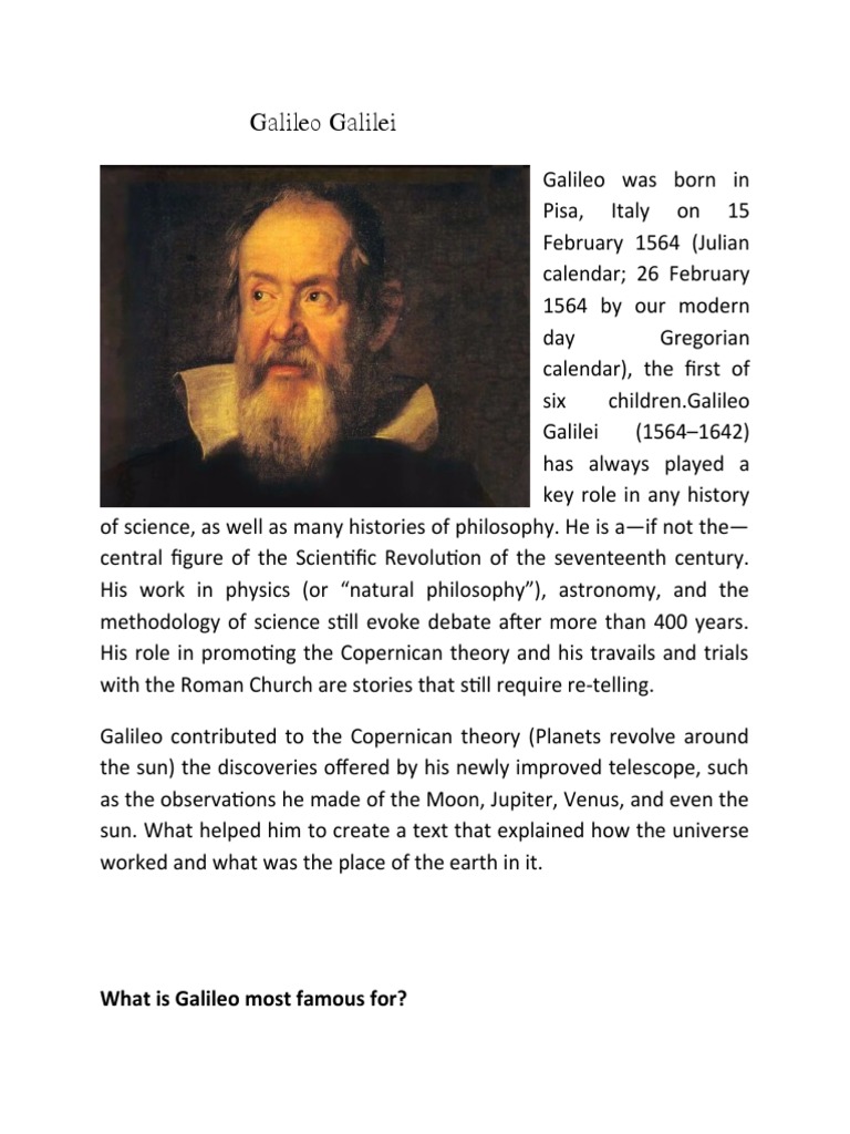 Galileo Galilei Pdf