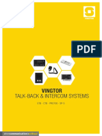 VINGTOR Talk Back Intercom Systems 21.05.2013