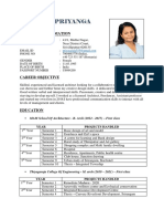 Shanthi Priyanga: Personal Information