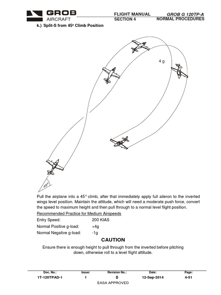 GROB G 120TP-A Flight Manual Procedures | PDF