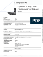 Controlador TeSys T Especificaciones