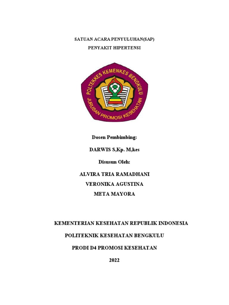 Sap penyakit hipertensi pdf