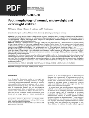 Foot morphology